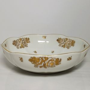 Vintage Hand Painted Pate de Limoges France Porcelain Serving Bowl Trinket Dish